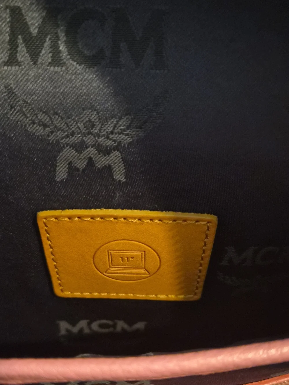 MCM Pink Leather Backpack